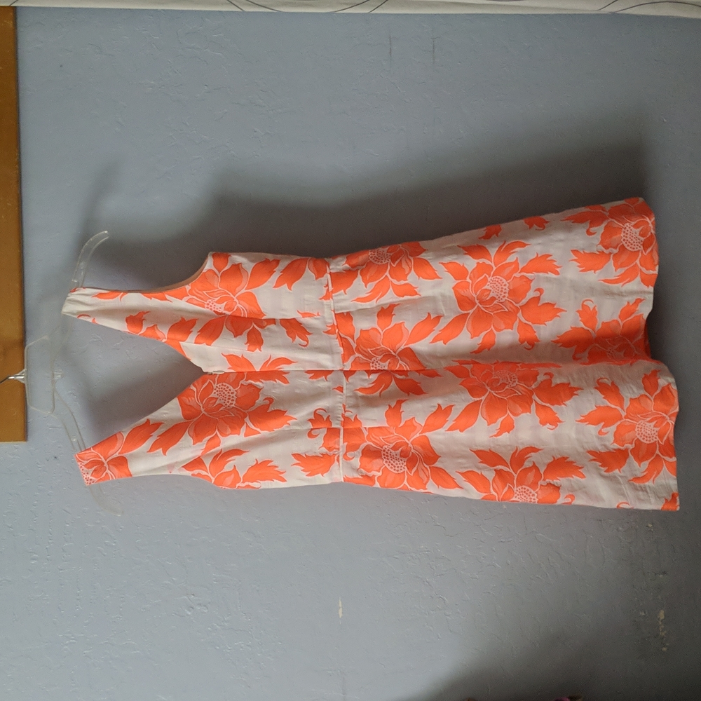 JCrew orange flower dress
